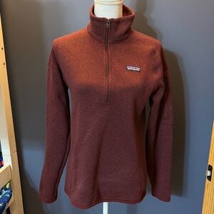 Patagonia Women's Burgundy Quarter-Zip Fleece